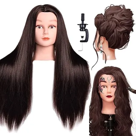 Hair Dummy Mannequin Head for Hair Styling Practice 28 Inch